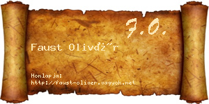 Faust Olivér névjegykártya
