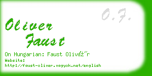 oliver faust business card